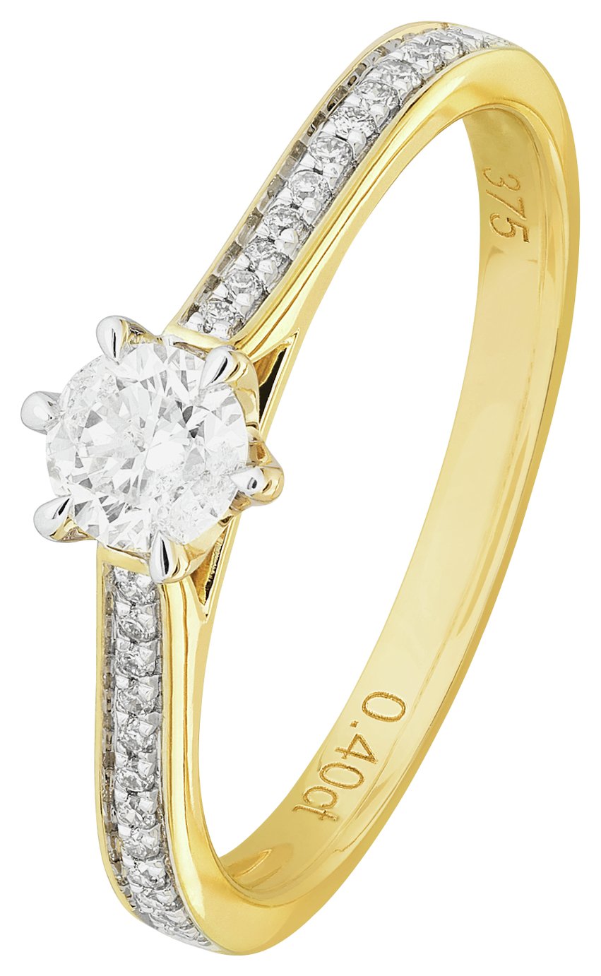 Revere 9ct Gold 0.40ct tw Diamond Shoulder Detail Ring review