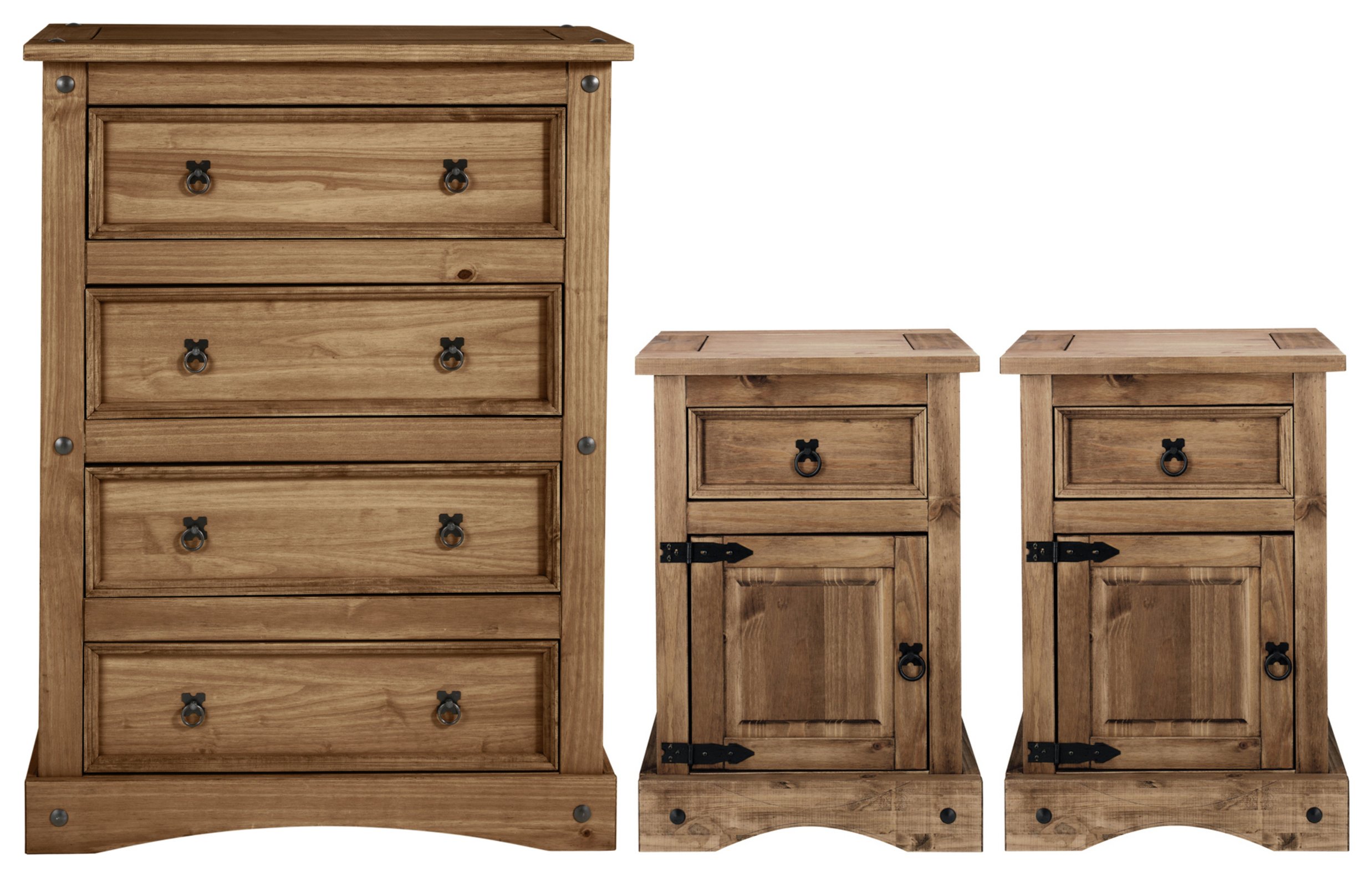 Collection Puerto Rico 2 Bedsides & 4 Drw Package -Dark Pine Review