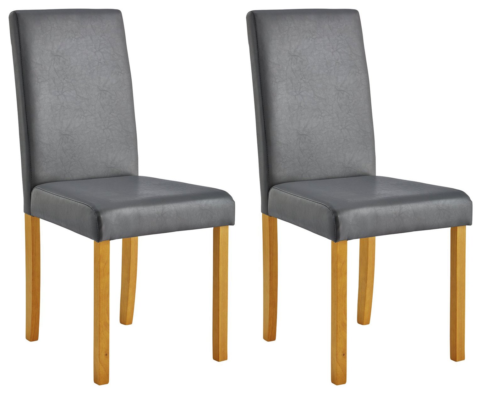 Review of HOME Pair of Leather Effect Midback Dining Chairs