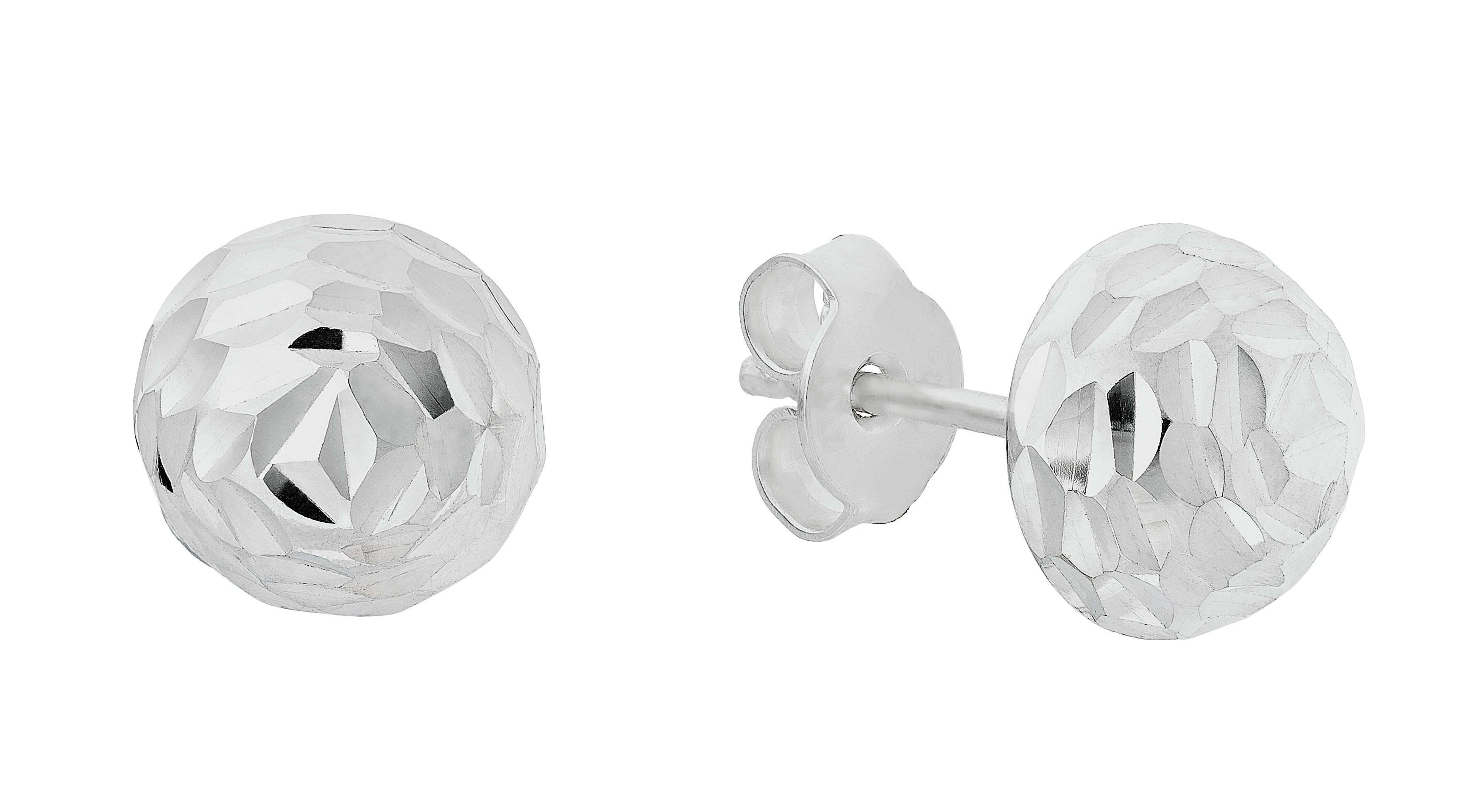 Revere Italian Sterling Silver Diamond Cut Half Ball Studs review