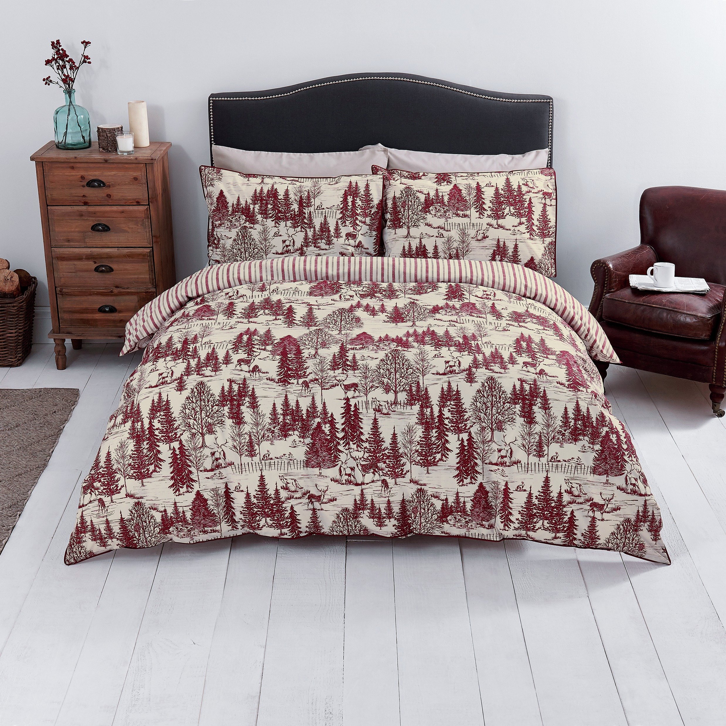 Review of Sainsbury's Home Red Toile Printed Bedding Set Double