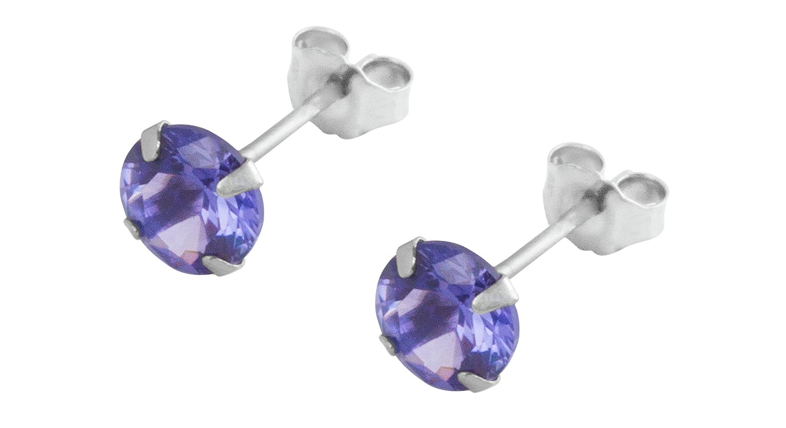 Revere White Gold 5mm Created Tanzanite Earrings- December review