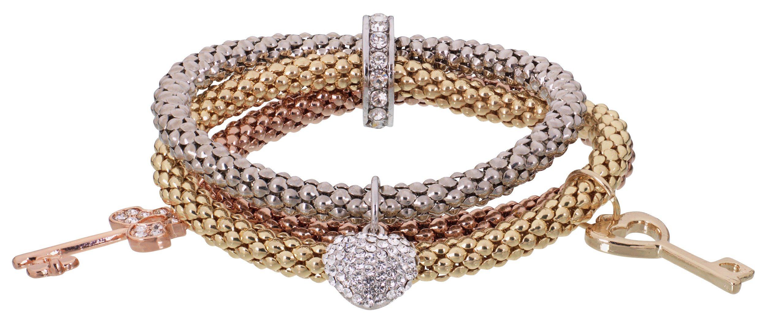 Stardust 3 Colour Crystal Charm Mesh Bracelets - Set of 3 Review