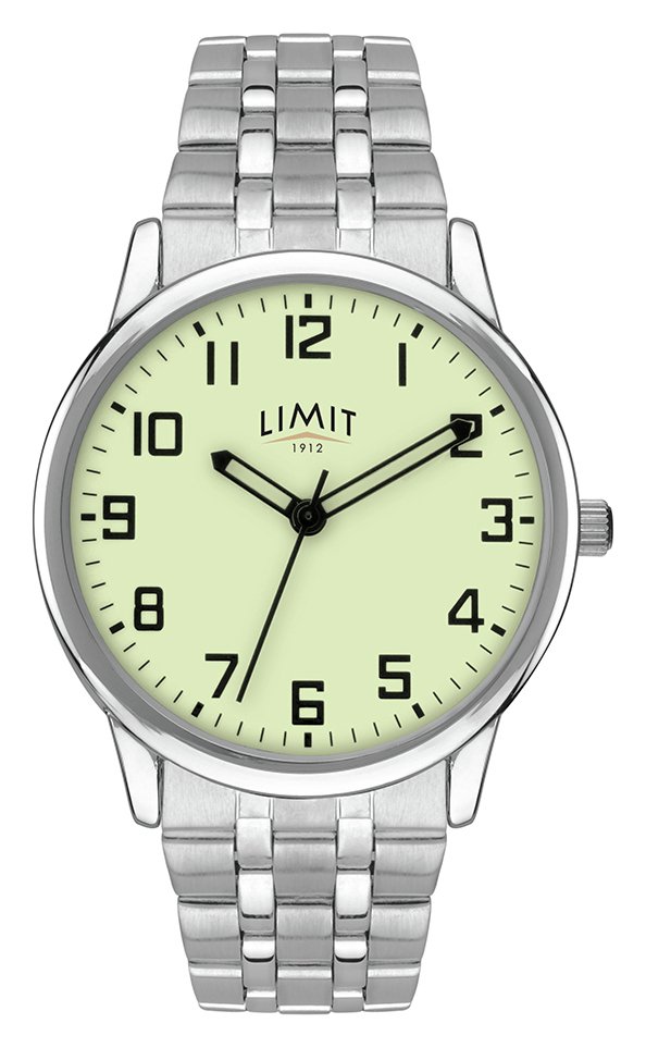 Limit Men's Silver Coloured Luminous Dial Bracelet Watch review