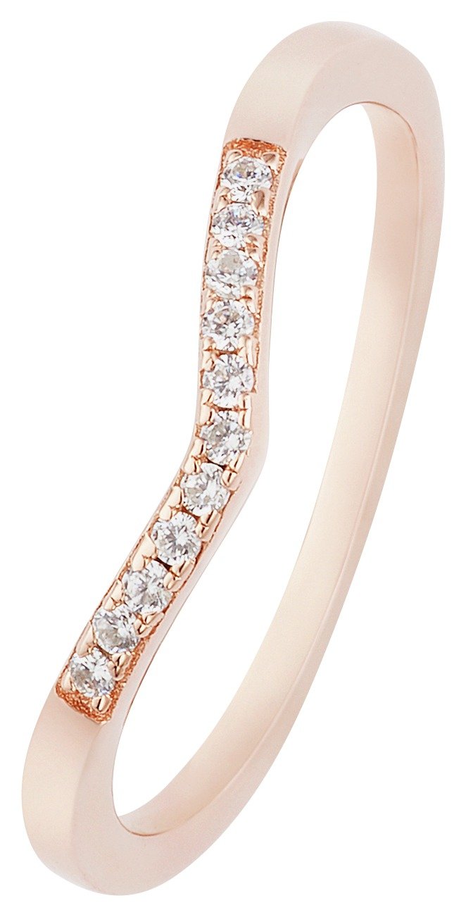 Revere Rose Gold Plated Silver Cubic Zirconia Wishbone Ring review