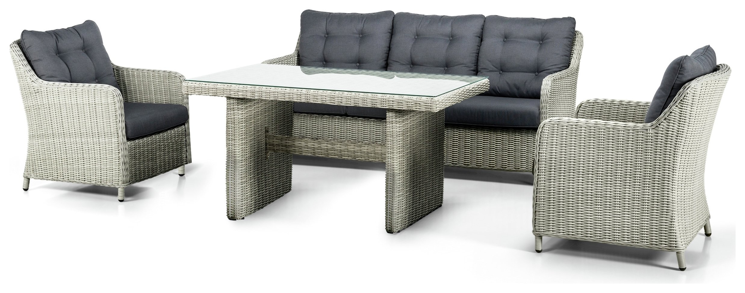 SUNS Almeria Rattan Effect Garden Sofa Set Review