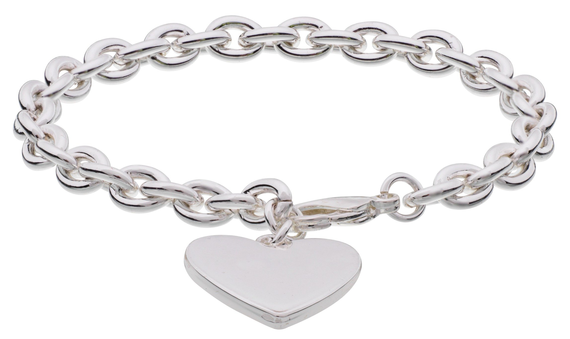 Amelia Grace Silver Plated Heart Charm Chain Bracelet Review