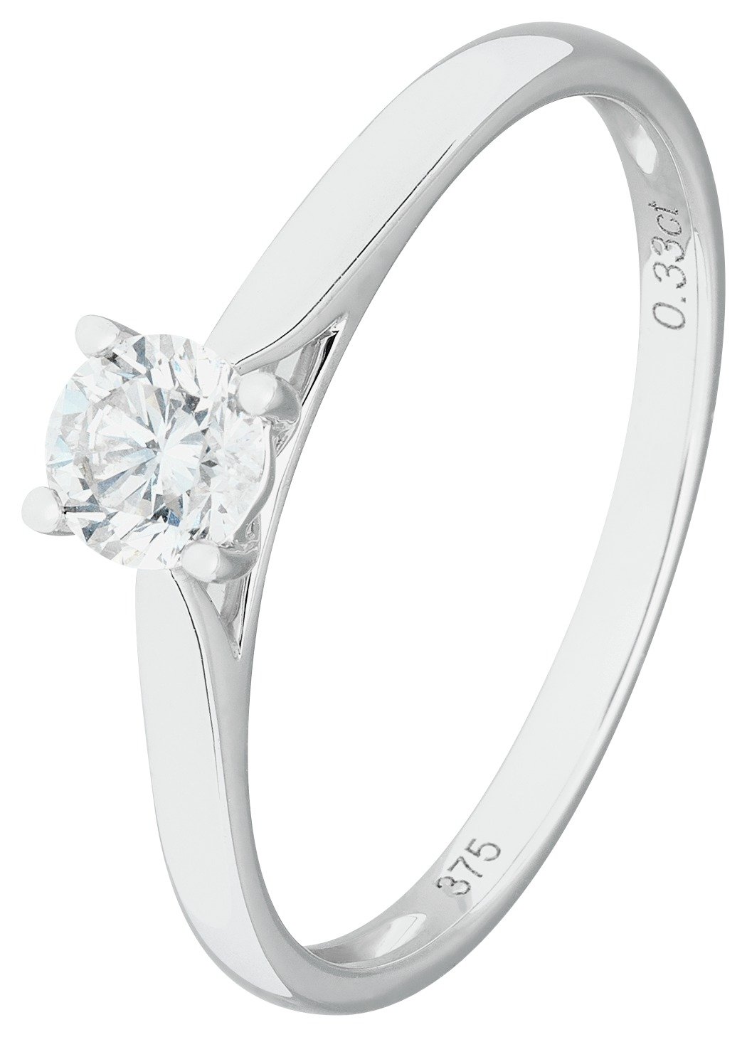 Revere 9ct White Gold 0.33ct Diamond Solitaire Ring review