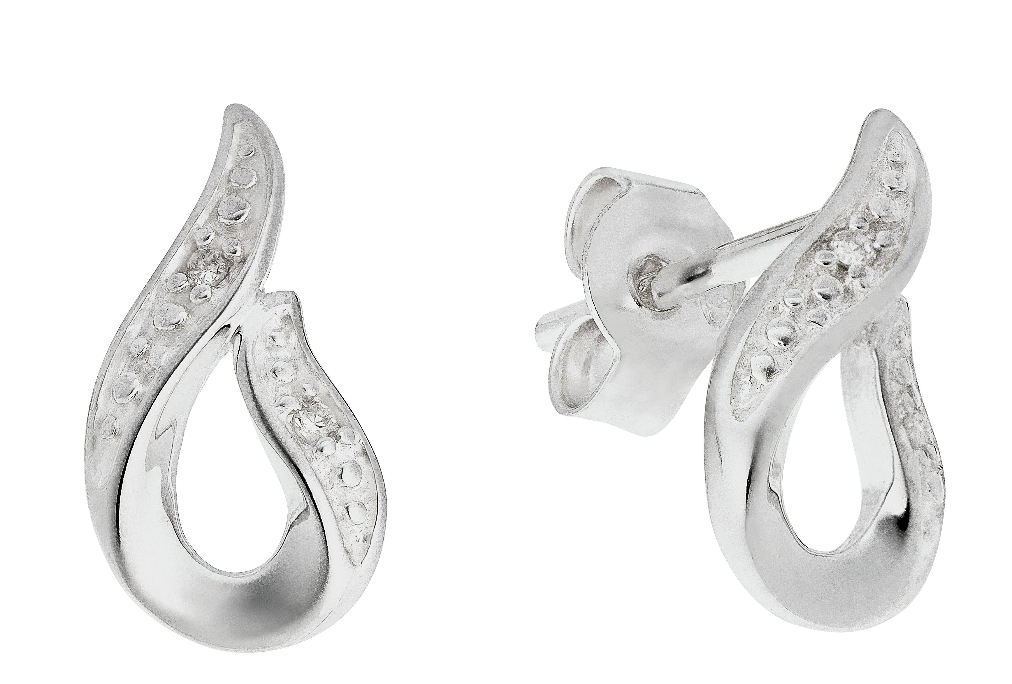 Revere Sterling Silver Diamond Accent Swirl Earrings review