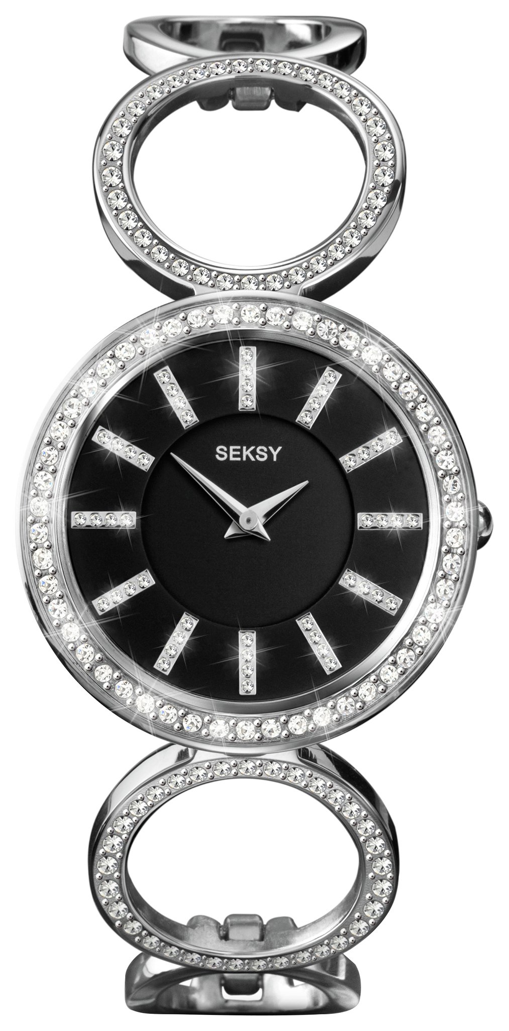 Seksy Ladies' 4719 Black Dial Stone Set Bracelet Watch. Review