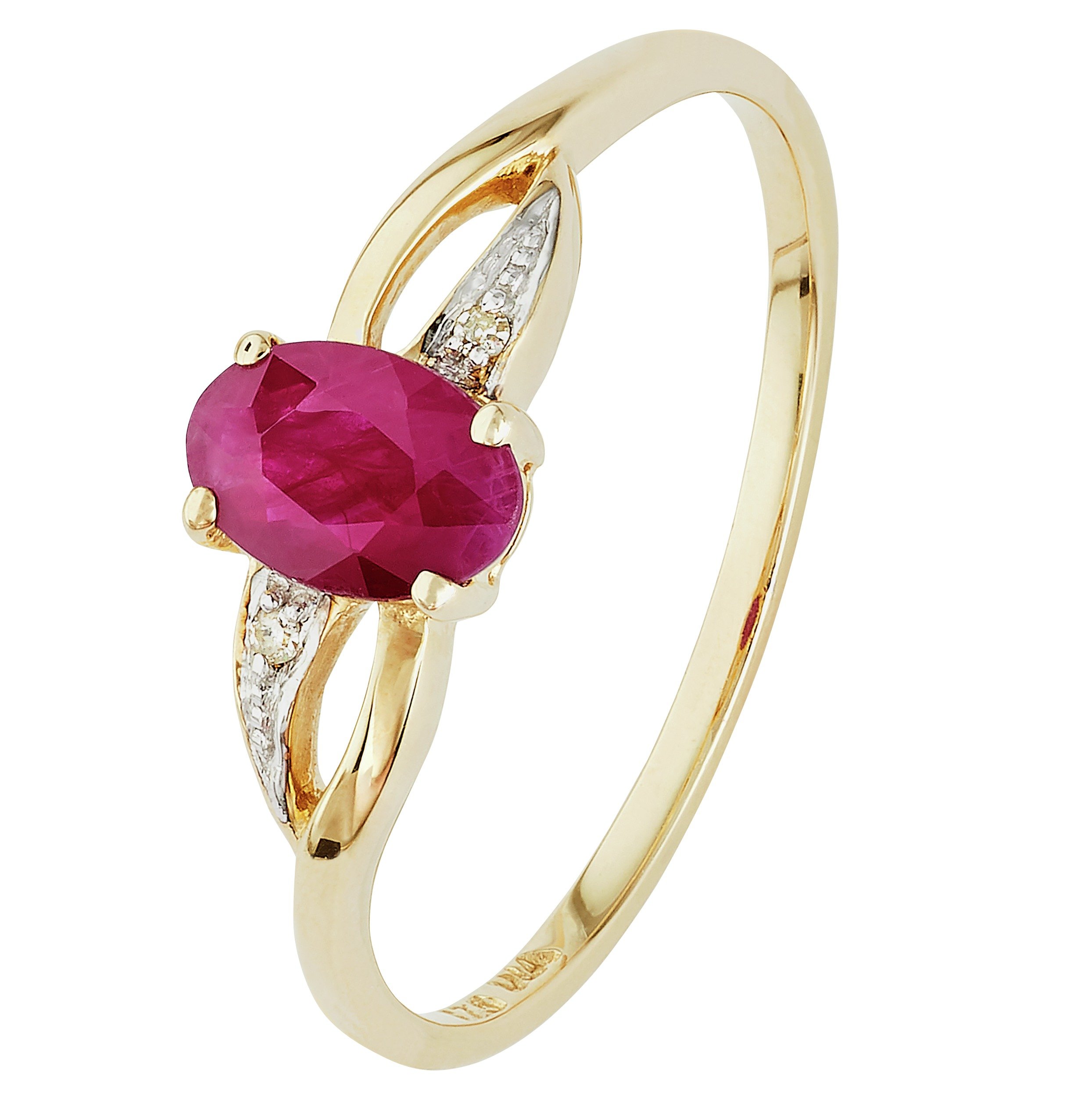 Revere 9ct Gold Ruby and Diamond Accent Twist Ring review