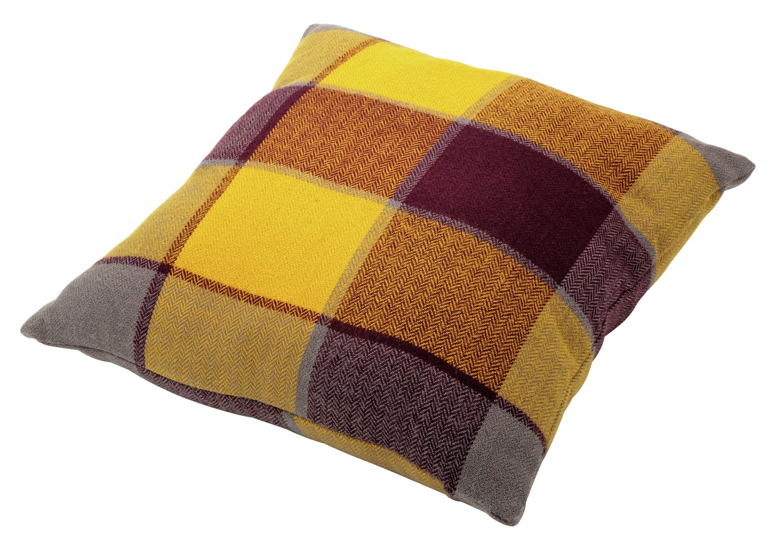 Sainsbury's Home Check Cushion - Ochre & Mulberry Review