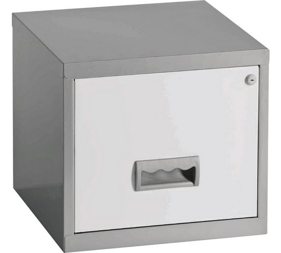 Buy Pierre Henry 1 Drawer Filing Silver/White at Argos.co.uk