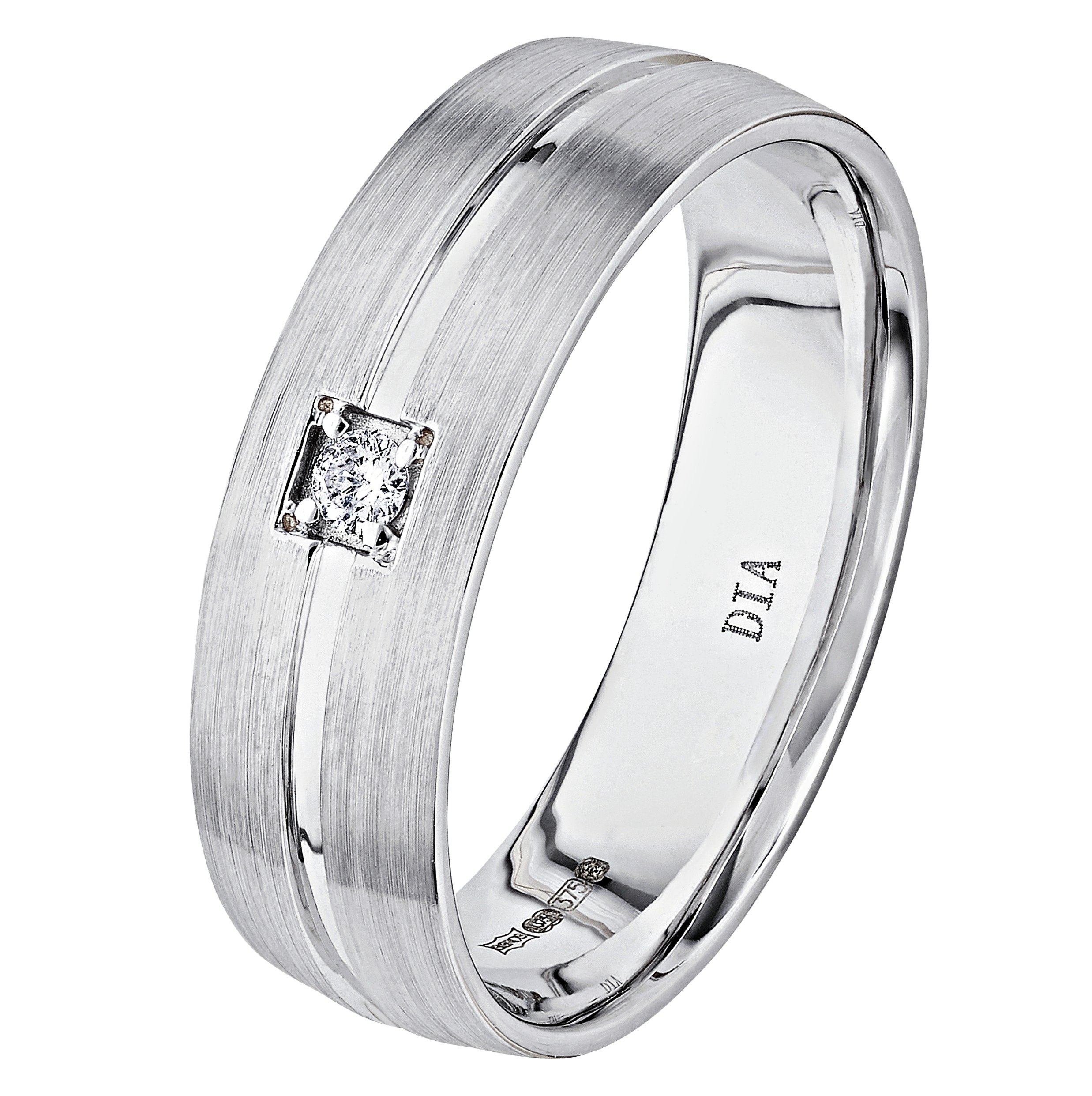 Revere 9ct White Gold 0.05ct Diamond Wedding Ring review