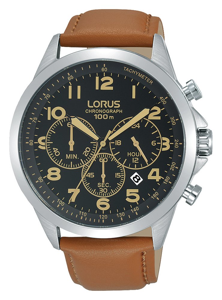 Lorus Men's Black Dial Leather Strap Chronograph Watch Review