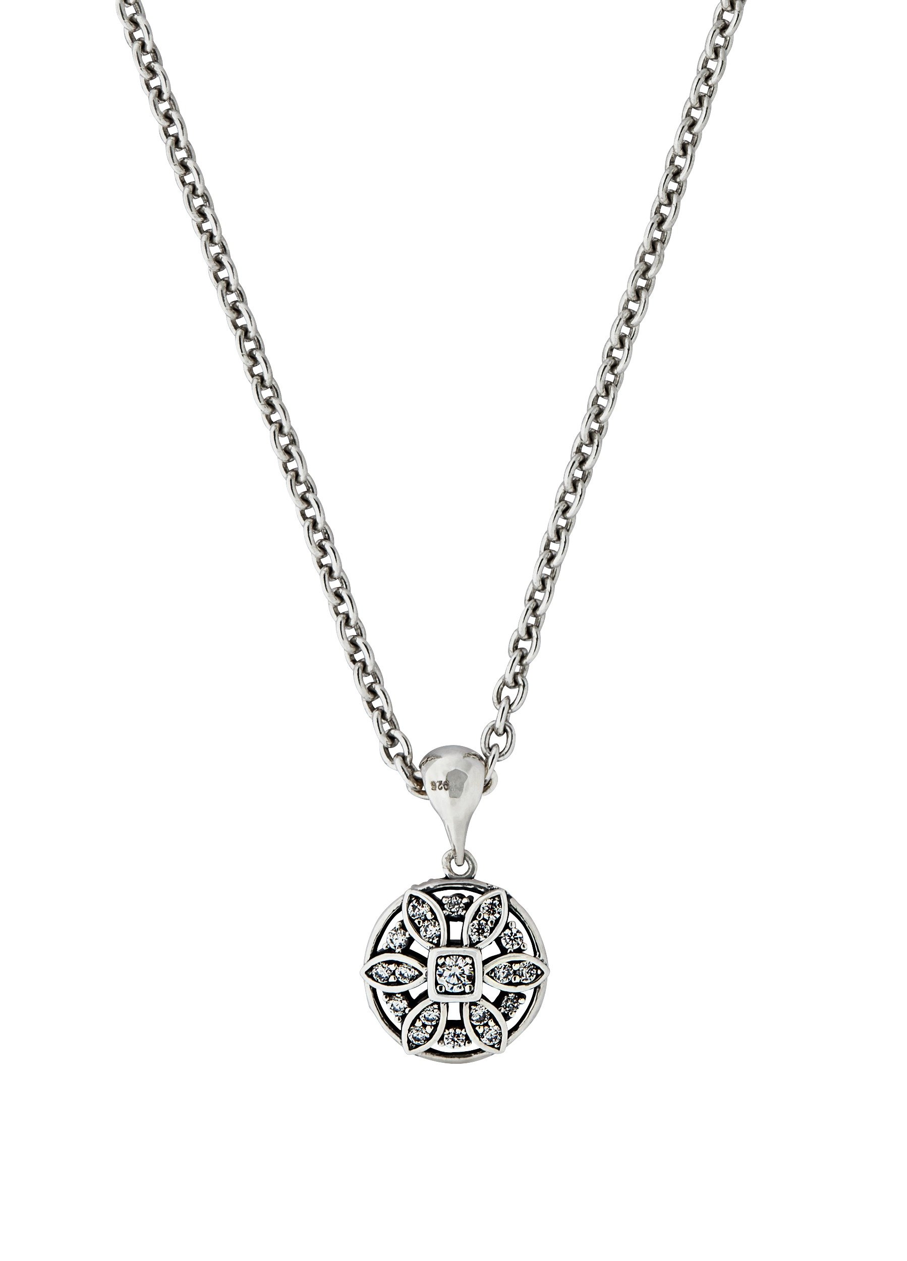 Review of Moon & Back Sterling Silver Flower Cubic Zirconia Pendant