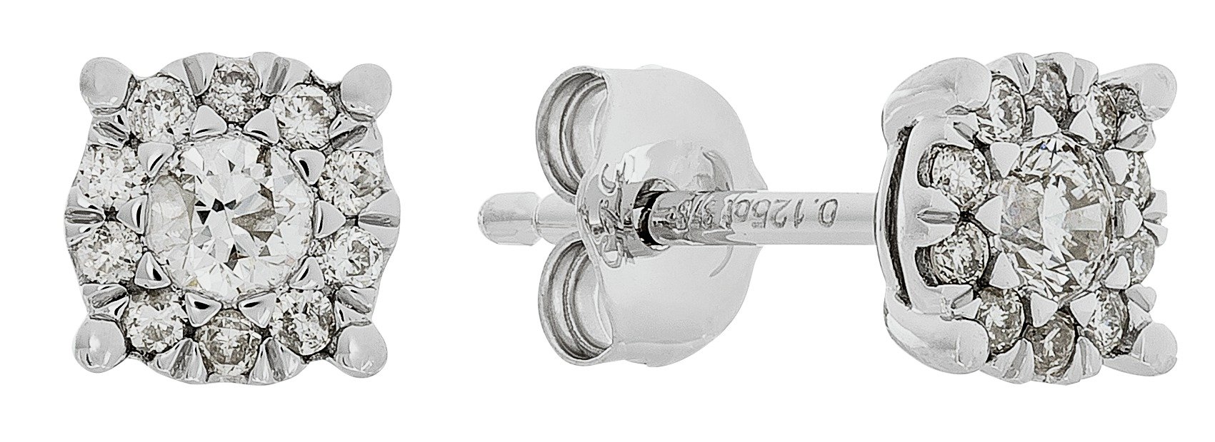 Revere 9ct White Gold 0.25ct tw Diamond Cluster Halo Studs review