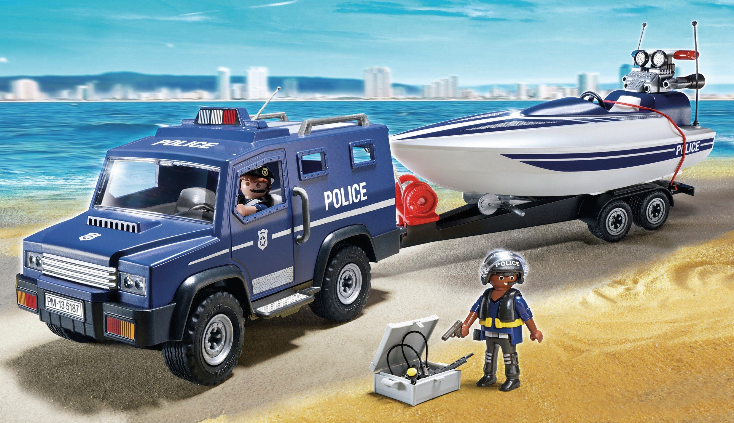 Playmobil 5187 Police Truck with Speedboat Review