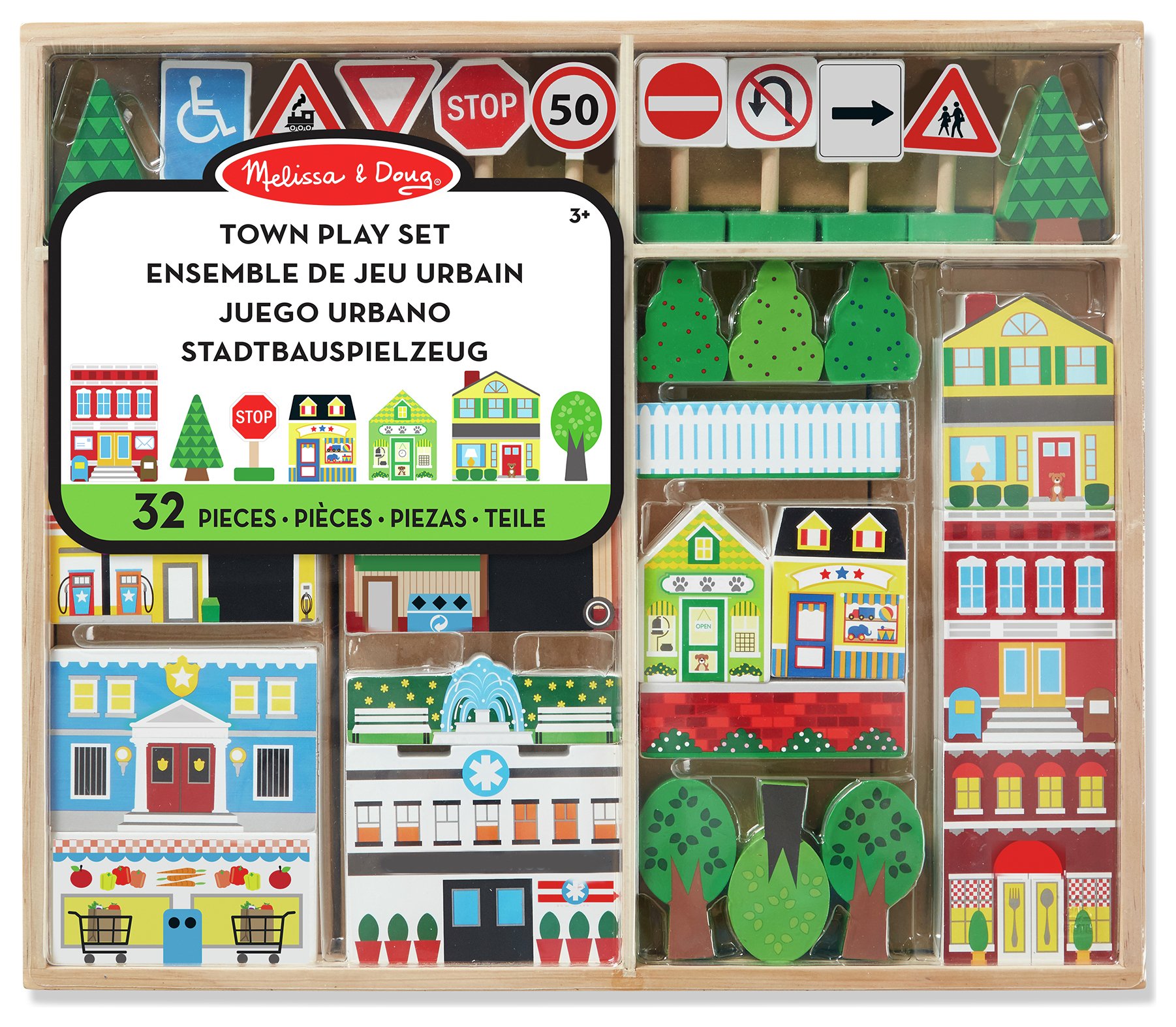 Melissa & Doug Wooden Town Playset. Review