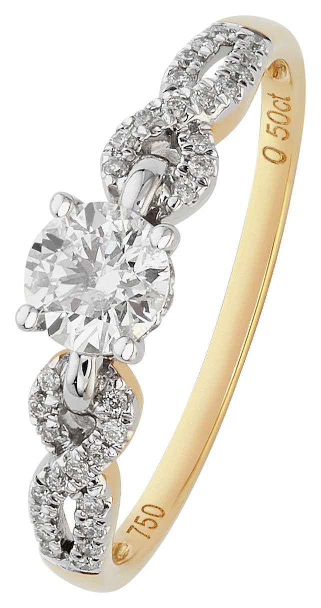 Revere 9ct Gold 0.50ct tw Diamond Shoulder Detail Ring review