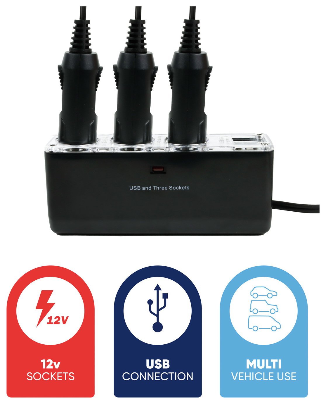 Streetwize 12V Triple Power Twin USB Car Adaptor Reviews