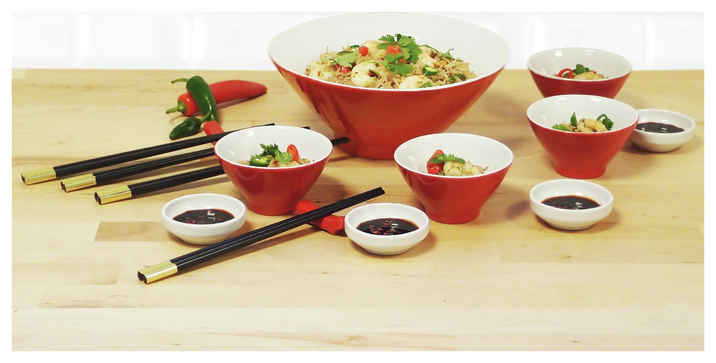 Review of Waterside 21 Piece Porcelain Chinese Dinner Set