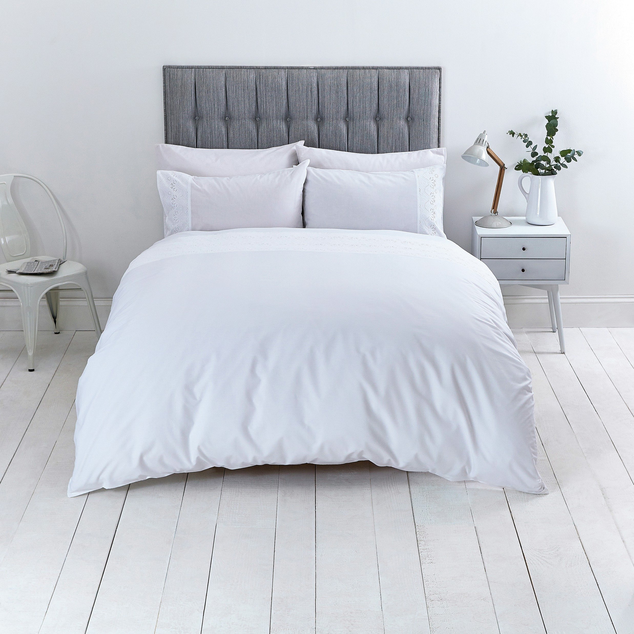 Sainsbury's Home White Embroidery Duvet Cover Set - Single Review