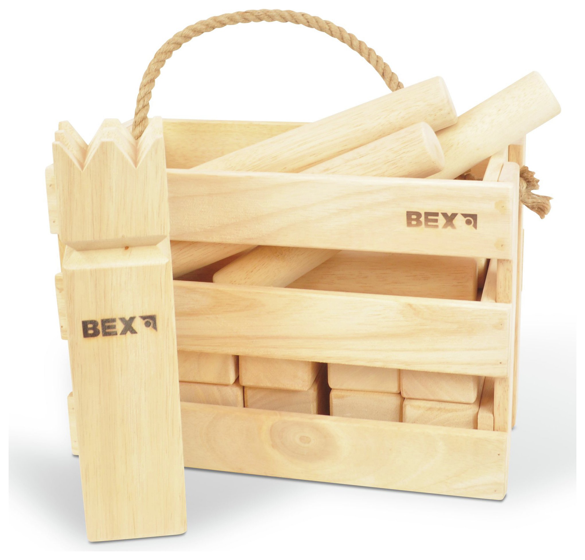 Review of Bex Original Kubb Game in Wooden Box.
