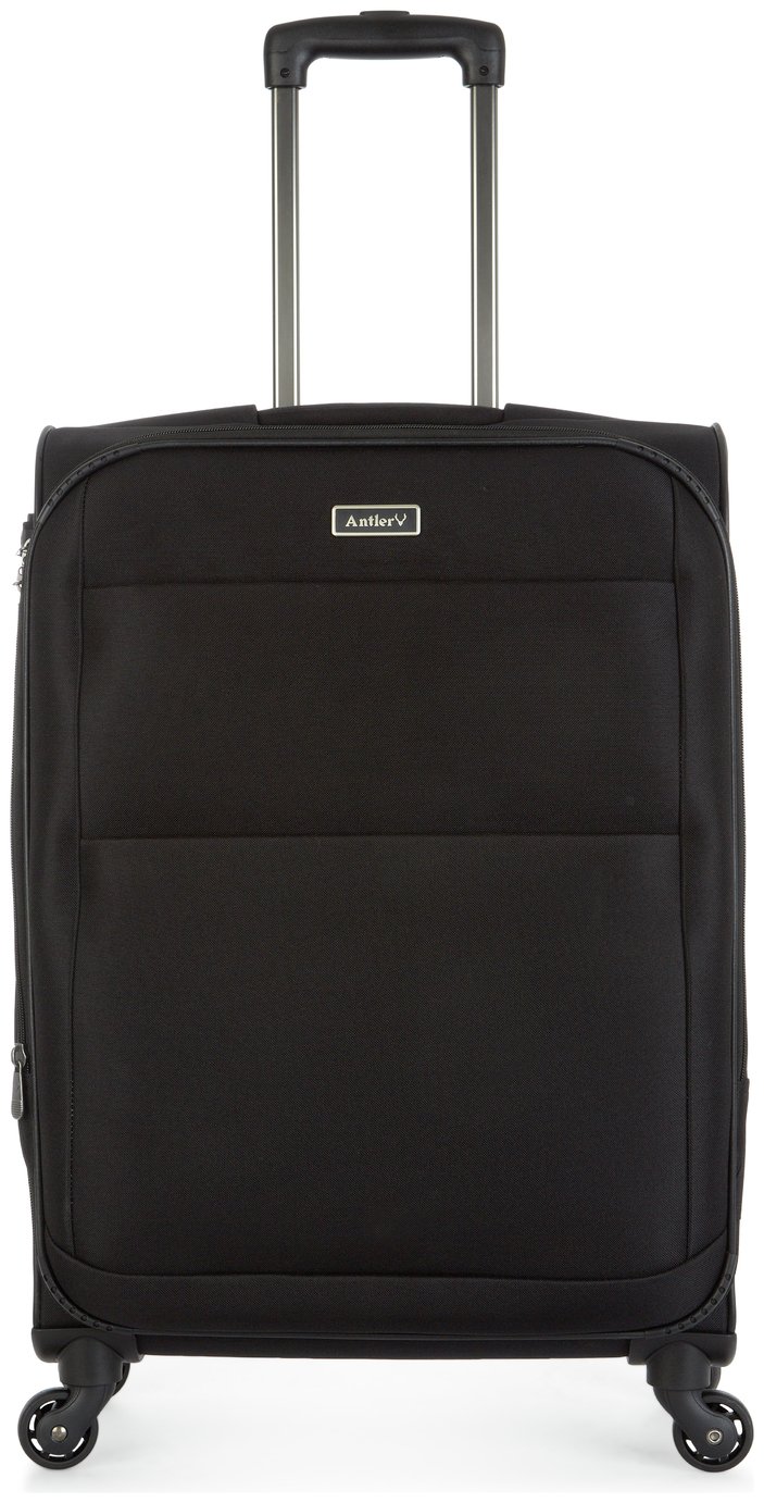 'Antler Tourlite Soft 4 Wheel Medium Suitcase - Black