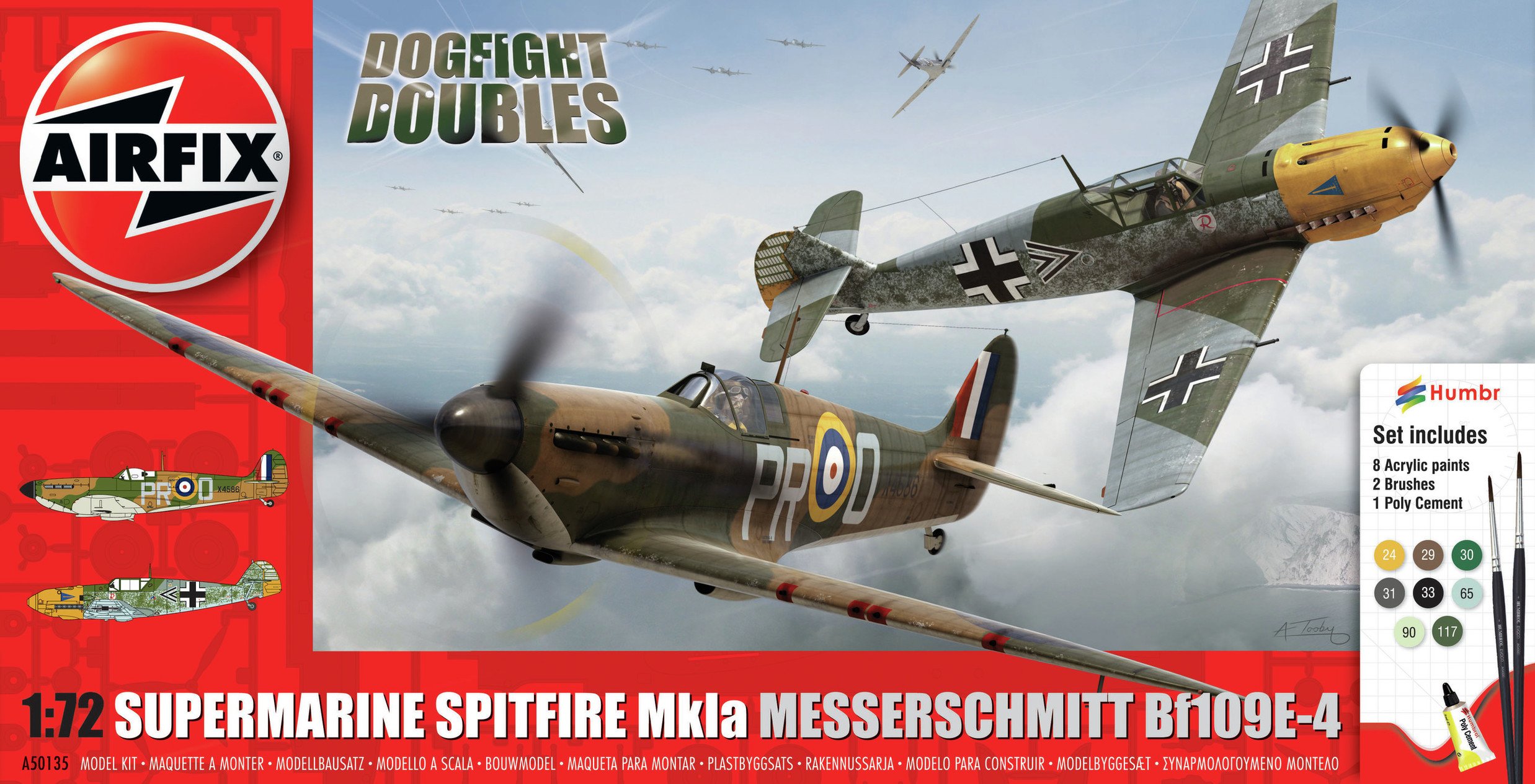 Airfix Spitfire Messerschmitt Bf109E-4 Model Kit Review