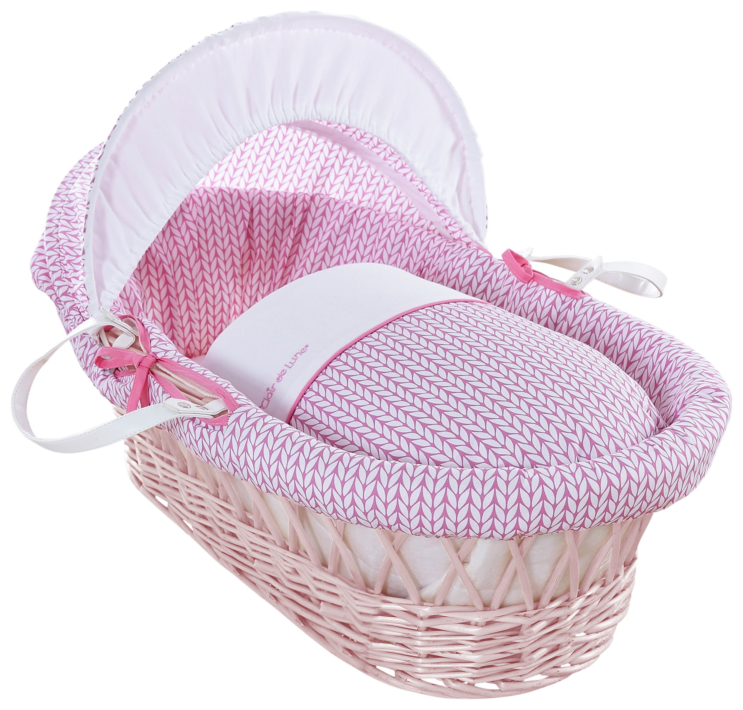 Clair de Lune Pink Barley Bébé Pink Wicker Moses Basket Review