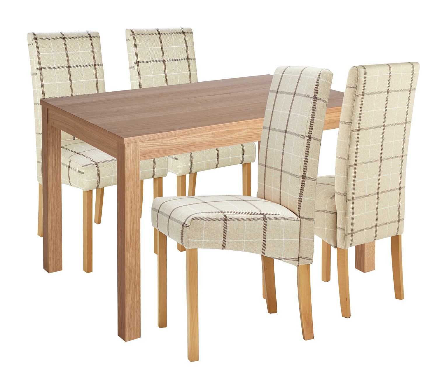 Collection Clifton Oak Dining Table & 4 Chairs - Cream Check Review