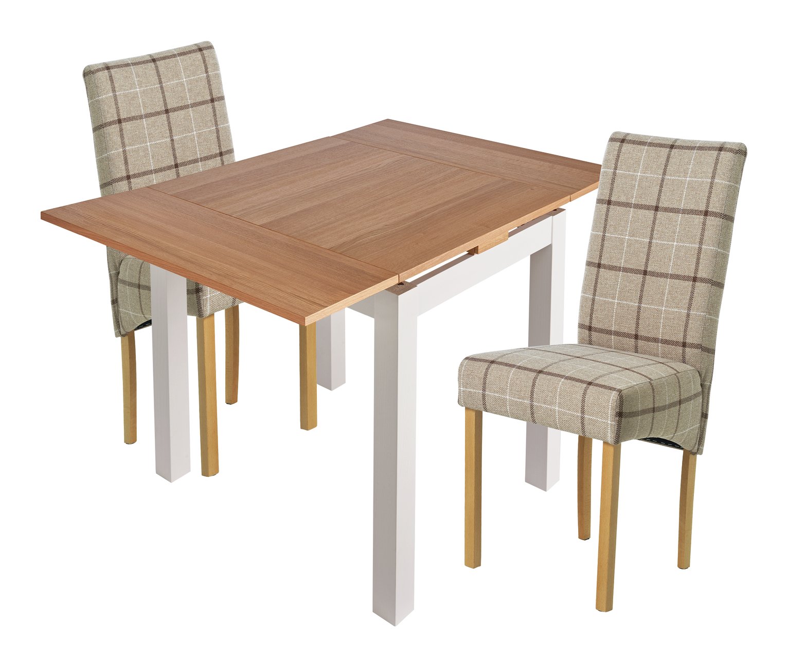 Collection Clifton Extendable Table & 2 Chairs - Mink Check Review