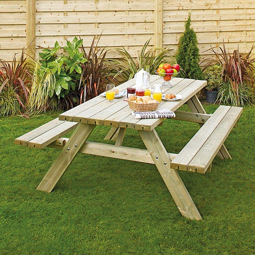 Grange Fencing Oblong Garden Table with Foldable Seats. Review