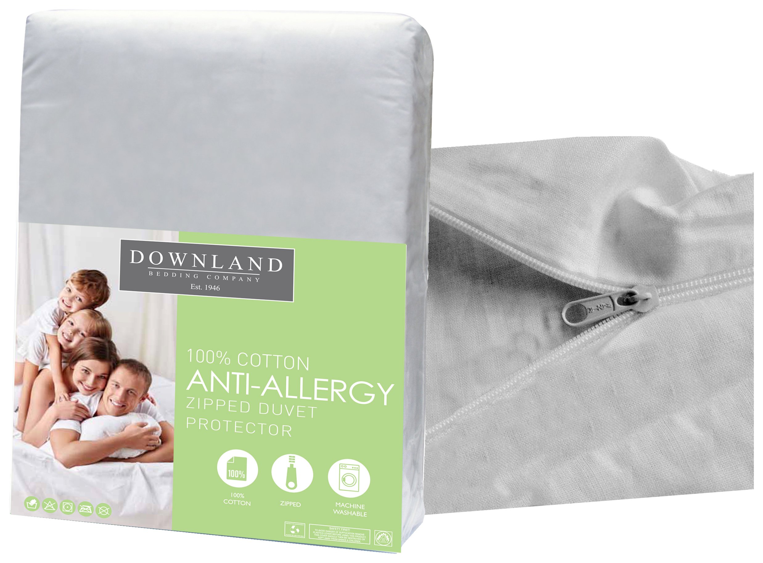 downland anti-allergy zipped mattress protector