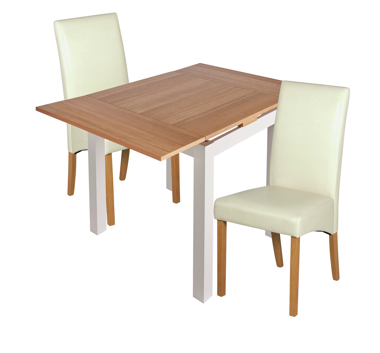 Collection Clifton Extendable Table & 2 Chairs - Cream & White Review