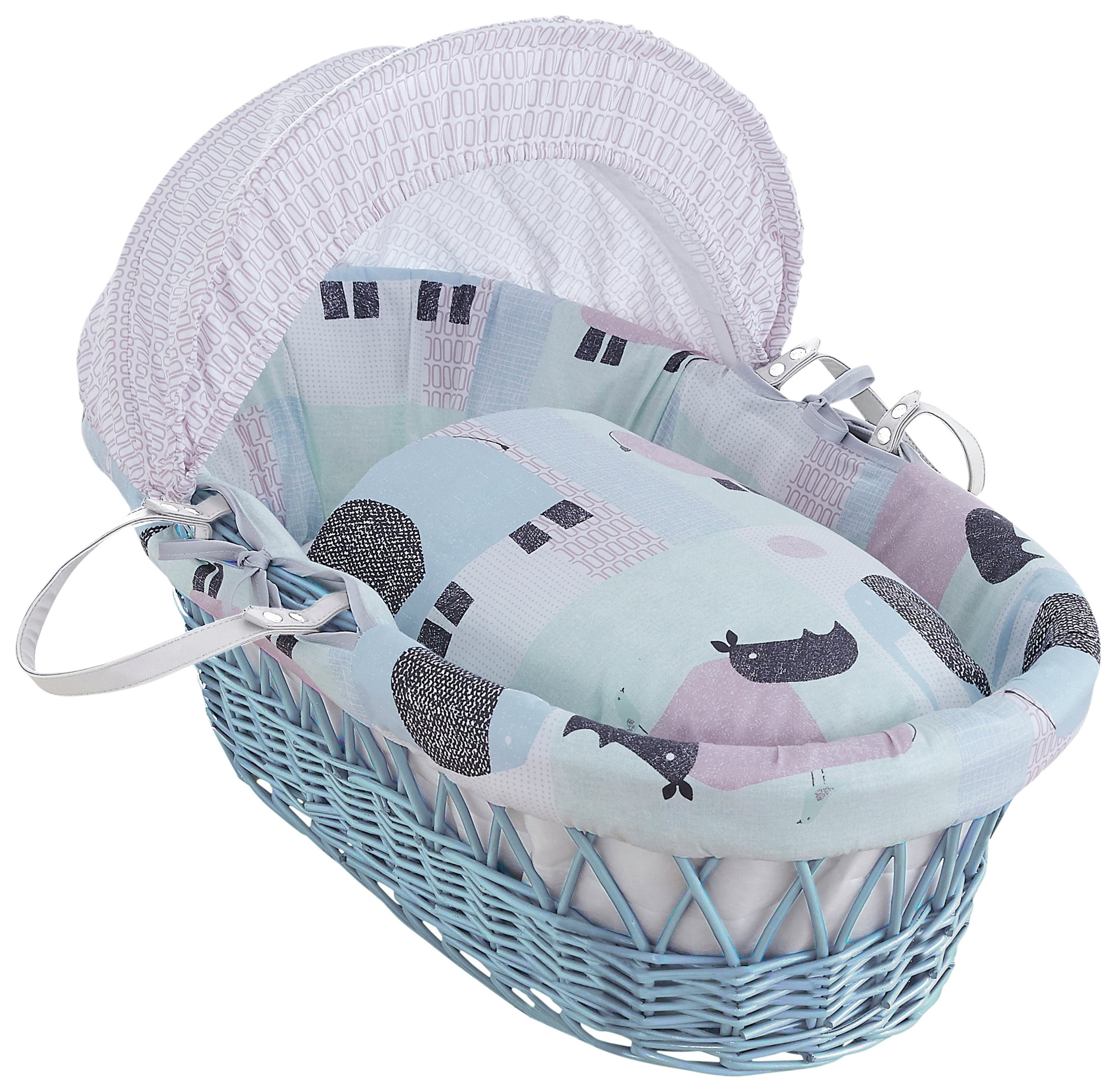 Clair de Lune Stanley & Pip Blue Wicker Moses Basket Review