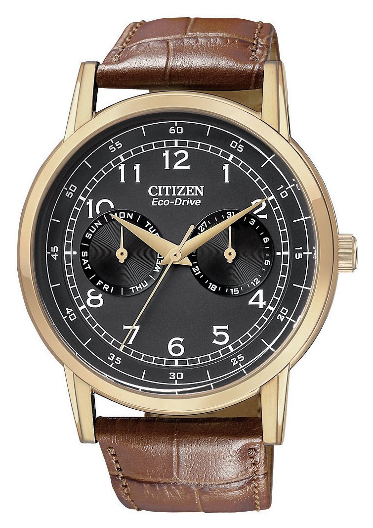 Citizen Men's Eco-Drive Multi Dial Tan Strap Watch review