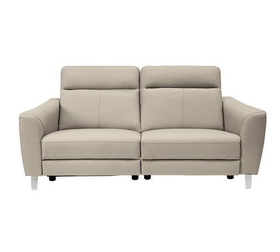 Hygena Wyatt 3 Seater Leather Power Recliner Sofa review