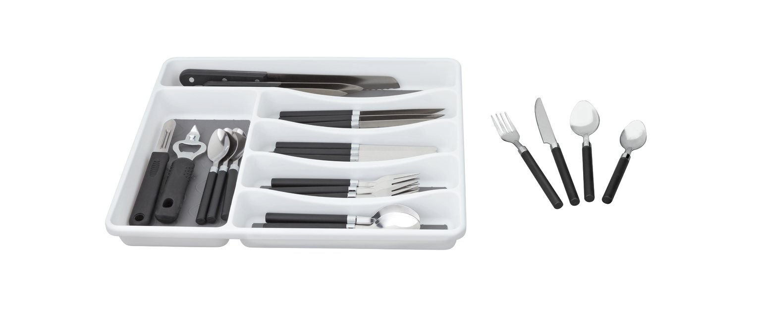 HOME 25 Piece Cutlery and Utensil Set and Tray Review