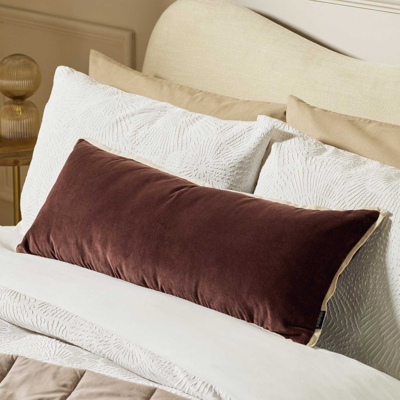 coffee velvet cushion