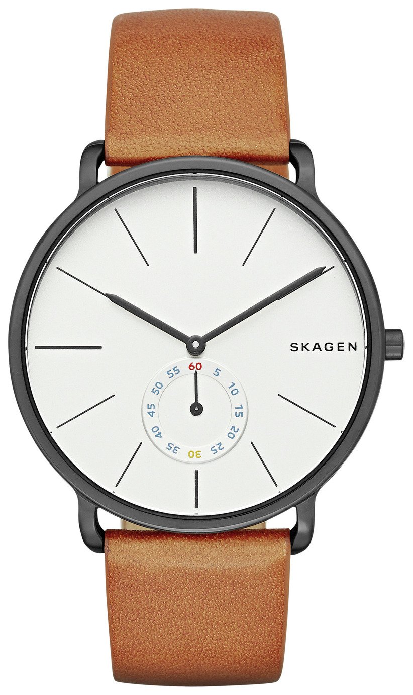 Skagen Men's SKW6216 Hagen Brown Leather Strap Watch review