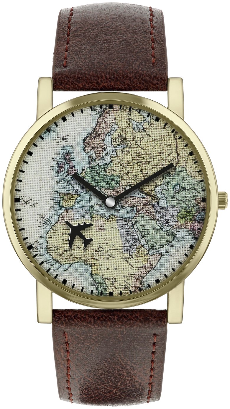 Spirit Men's ASPG23 Map Dial Brown Strap Watch review