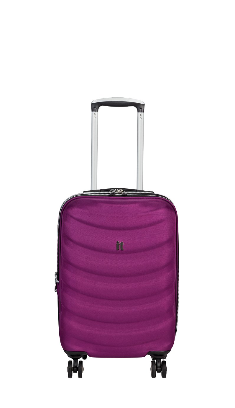 IT Luggage Frameless 8 Wheel Purple Suitcase - Small Review
