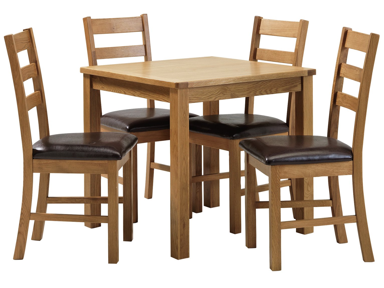 Collection Ashwell Oak Veneer Table & 4 Chairs - Natural Review