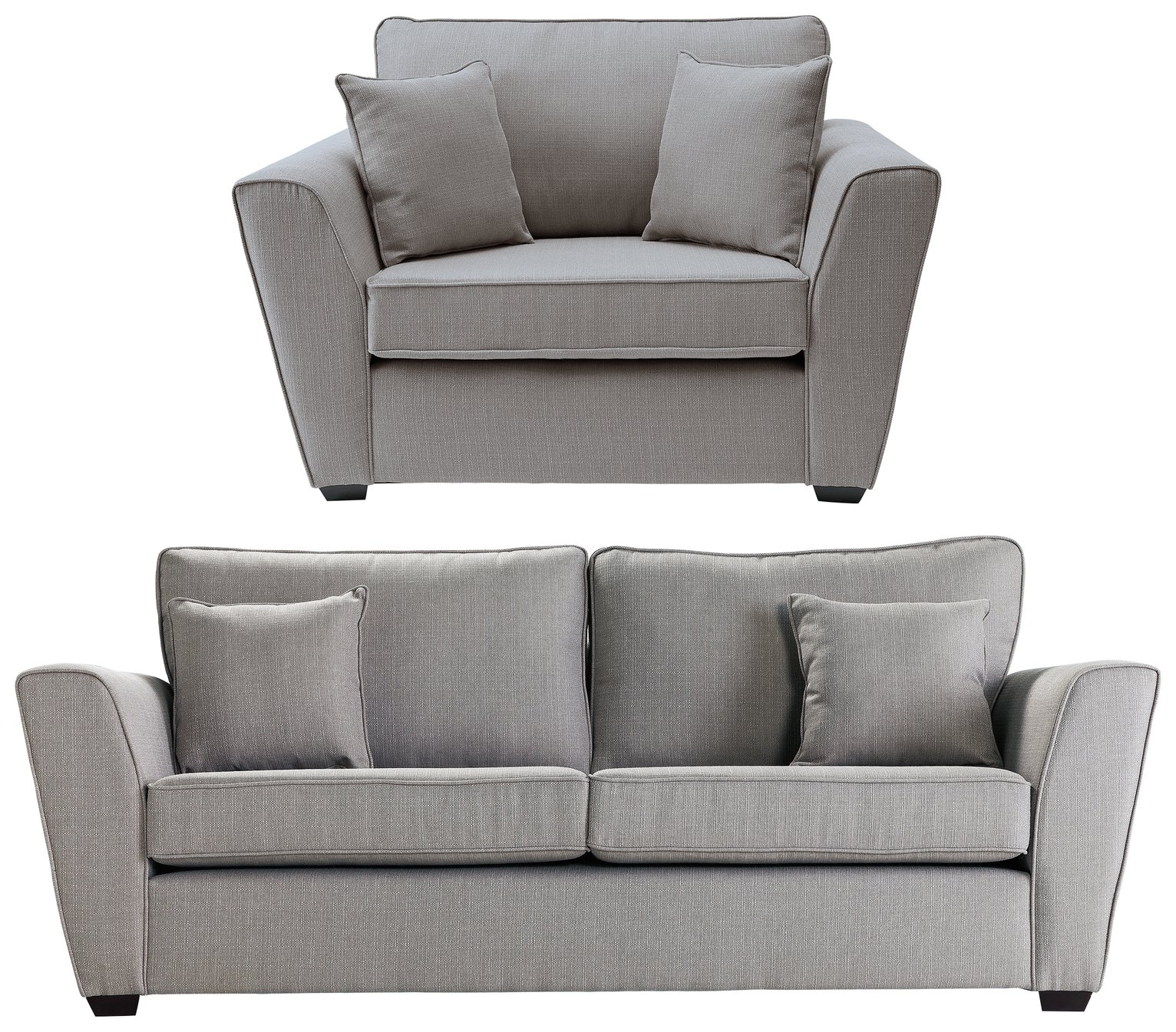 Review of Collection Renley 3 Seater Sofa and Chair - Light Grey