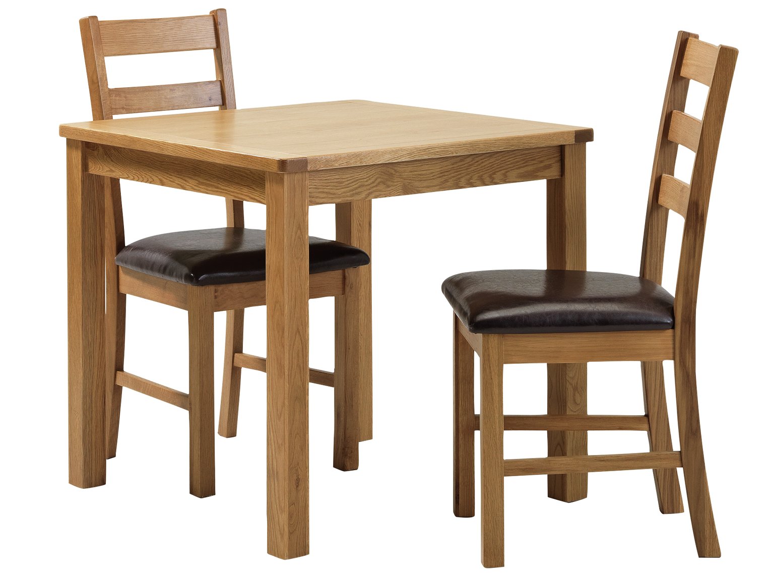 Collection Ashwell Oak Veneer Table & 2 Chairs - Natural Review