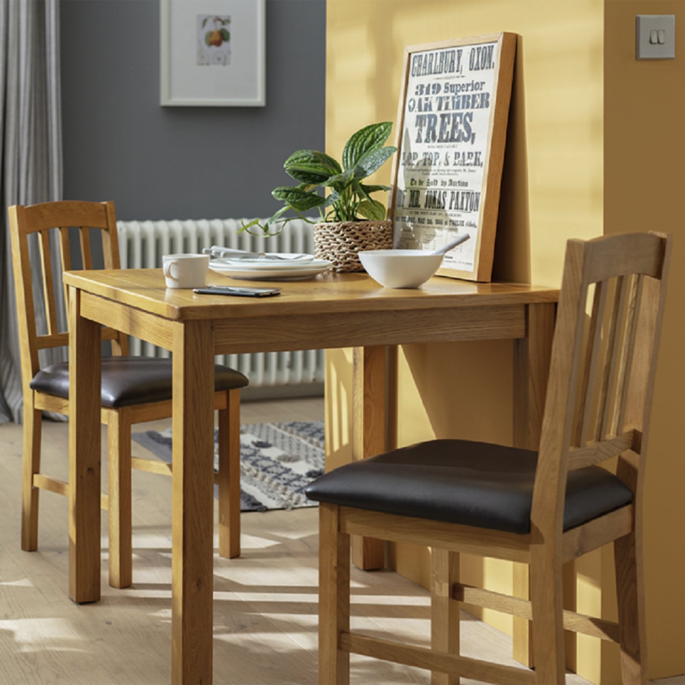 Collection Ashwell Oak Veneer Dining Table & 2 Chairs Review