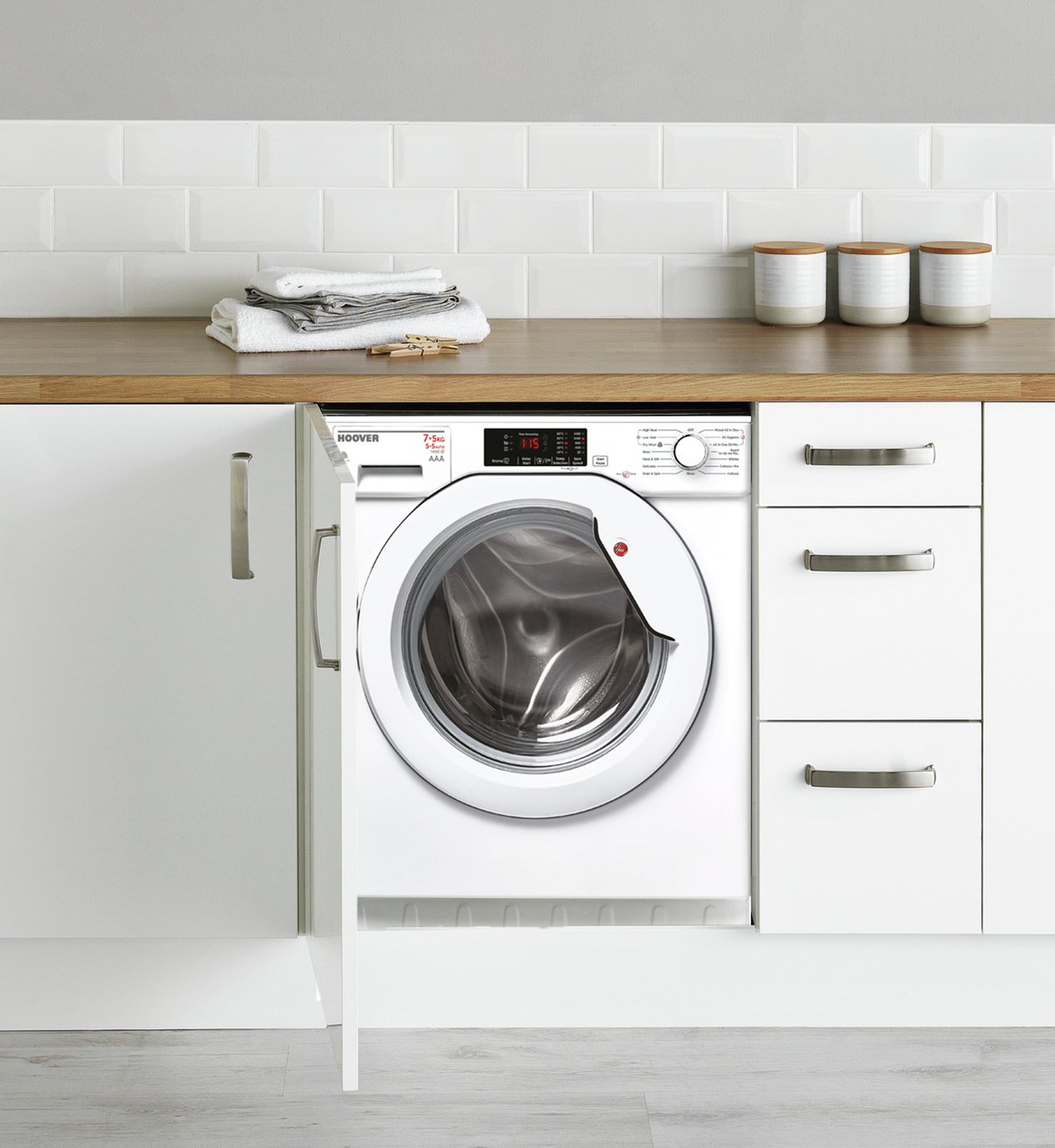 Review of Hoover HBWD7514DA 7/5KG 1400 Spin Integrated Washer Dryer