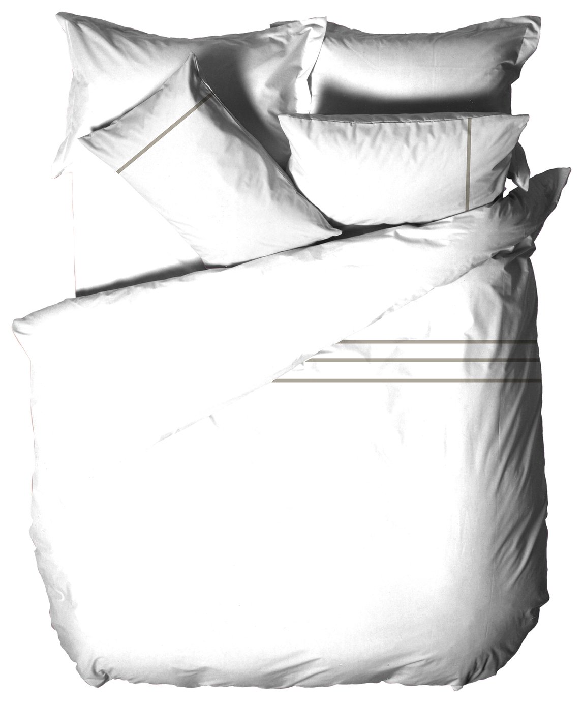 Silentnight White and Taupe Pintuck Bedding Set - Kingsize Review